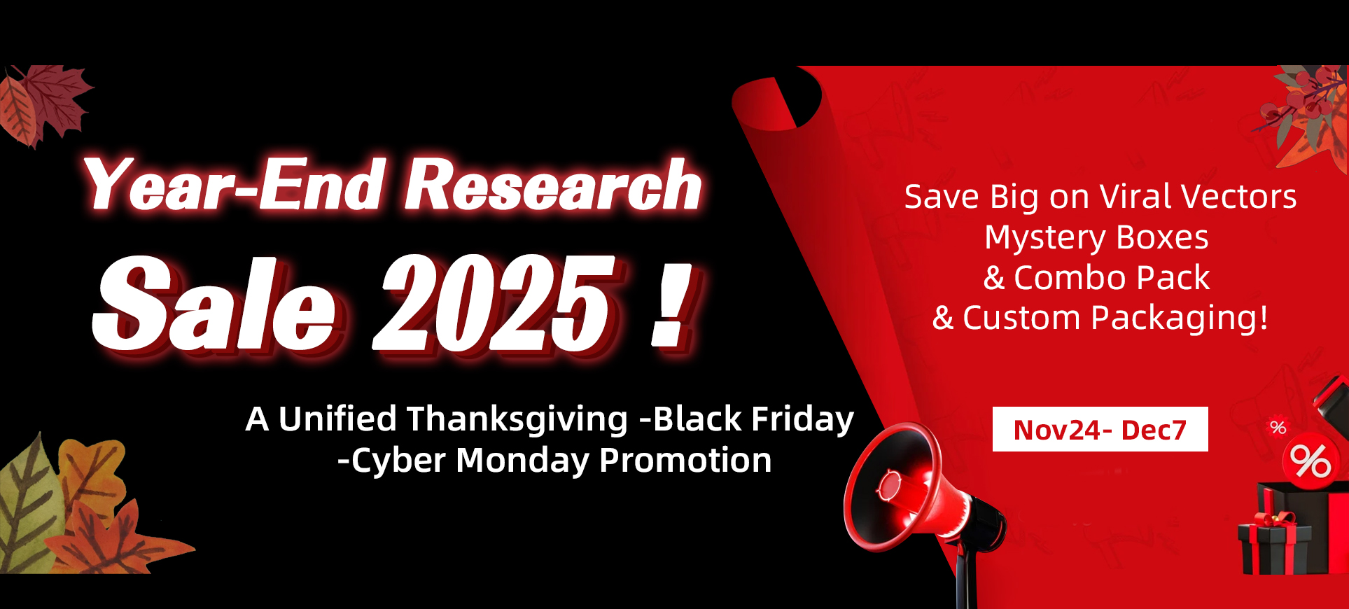 Year-End Research Sale 2025 : A Unified Thanksgiving–Black Friday–Cyber Monday Promotion